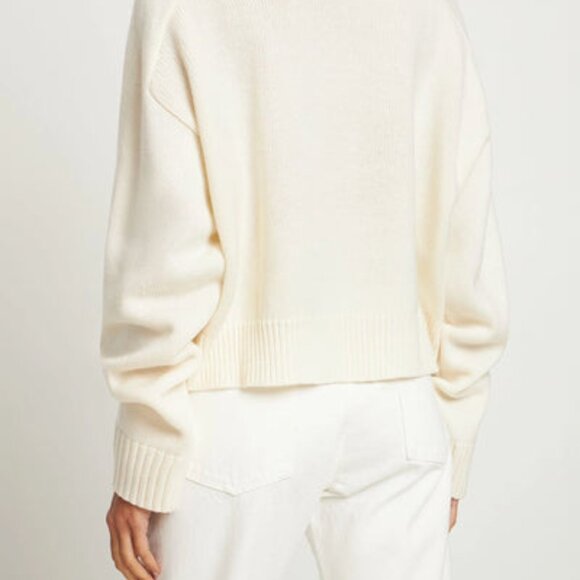 Loulou Studio "Bruzzi" Cream Cashmere & Wool Sweater - Size Medium - Picture 10 of 16